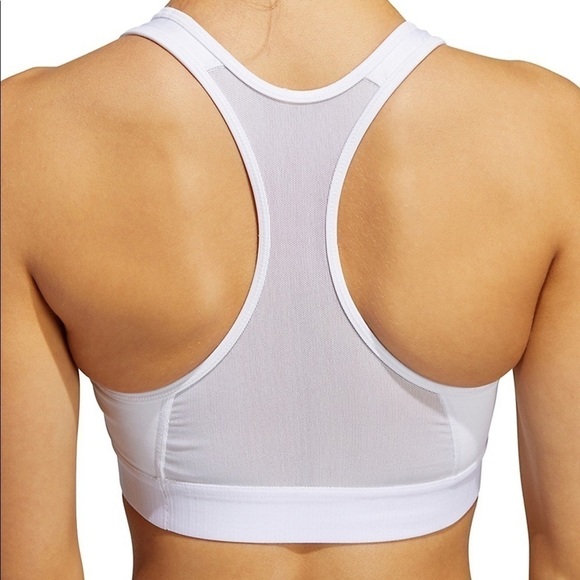 ADIDAS white classic sport bra S - Picture 5 of 6